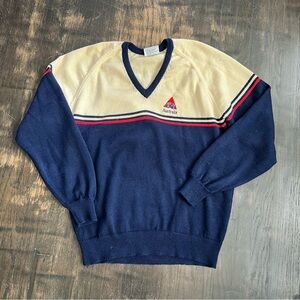 VINTAGE Advance Australia by Fitwear Unisex Navy Blue Pure Wool Jumper Size 20